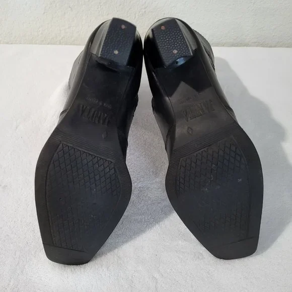 Janita Calf High Heeled Boots 22890, Black SZ 37 - Picture 10 of 15